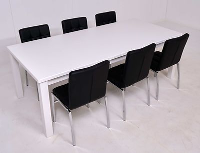 Dublin Pöytä 220x100cm + 6kpl Klaara tuoleja