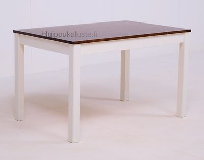 Moona pöytä 120x80cm+4kpl Moona tuolia valkoinen/pähkinä