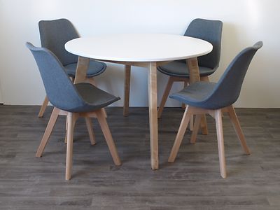 Retro pöytä 105cm + 4kpl Grace tuoleja