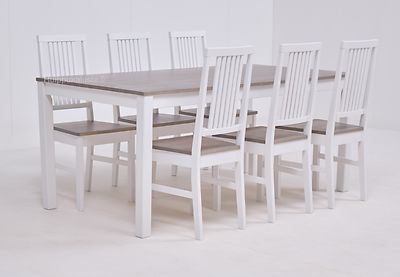 Moona ruokaryhmä. Pöytä 170x90cm + 6-tuolia