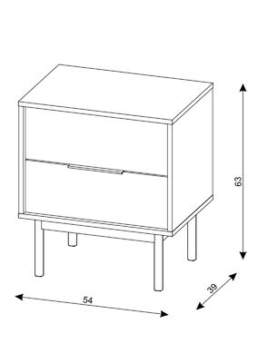 Viva yöpöytä musta