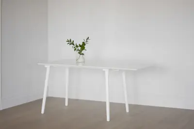 Lotta jatkettava ruokapöytä 120x80+40cm valkoinen 110649