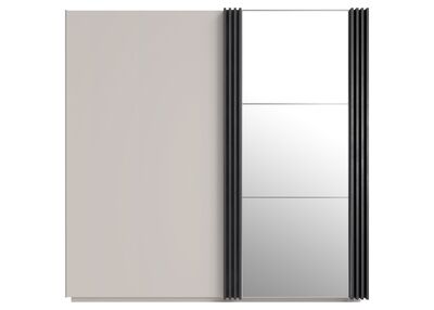 ALLMO 15 vaatekaappi liukuovilla kahmire/antrasiitti