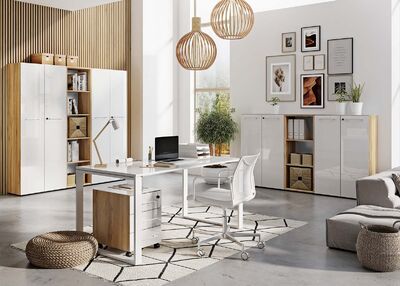 Arkistokaappi Monteria 4202 tammi/valkoinen