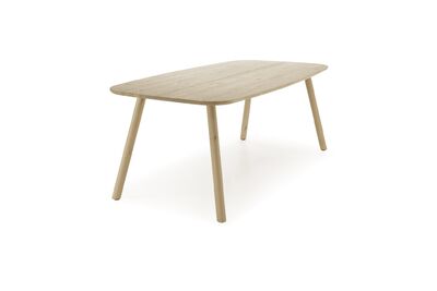 Pia ruokapöytä 200x97cm valkaistu antiikkipetsi