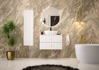 AQUA-01 Allaskaappi työtasolla 80 cm MATTA VALKOINEN