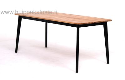 Mari ruokapöytä 170x85cm musta/tammi