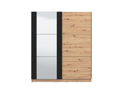 SARDINIA liukuovikaappi 180 OG tammi/musta