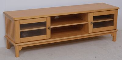 Casablanca tv-taso lasiovilla ja avo-osalla 160cm pyökki