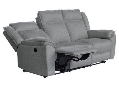 GOMEZ 3-istuttava mekanismisohva sähkösäädöllä vaaleanharmaa