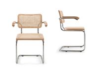 Venetsia tuoli käsinojilla pyökki/kromi