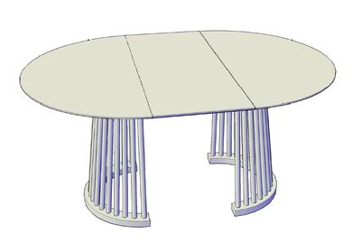 Kaisa pyöreän pöydän jatkolevy