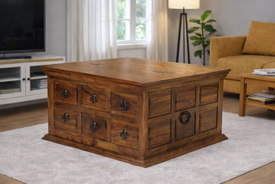 Acazia arkkusohvapöytä kuudella laatikolla 55842