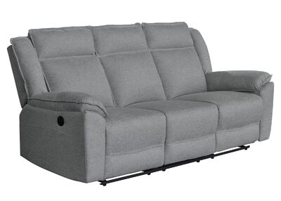 GOMEZ 3-istuttava mekanismisohva sähkösäädöllä vaaleanharmaa