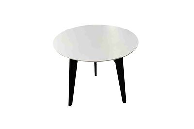 Jens ruokapöytä 80cm pyöreä musta/valkoinen
