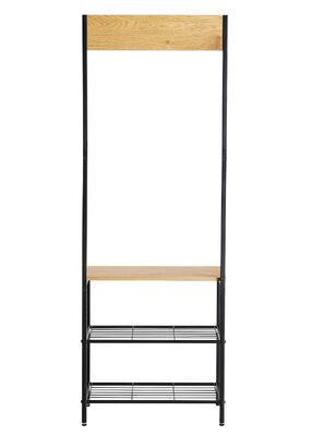 Rieti naulakko kenkätelineellä vaaleatammi/musta