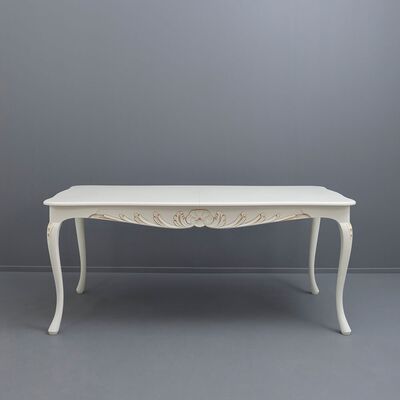 Talonpoikaisrokokoo ruokapöytä. 175x90+40+40