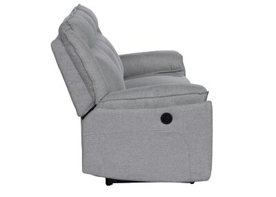 GOMEZ 3-istuttava mekanismisohva sähkösäädöllä vaaleanharmaa