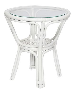 Erno rottinkipöytä valkea 52cm