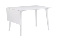 Lotta jatkettava ruokapöytä 120x80+40cm valkoinen 110649