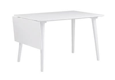 Lotta jatkettava ruokapöytä 120x80+40cm valkoinen 110649