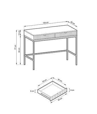 Latte kirjoituspöytä harmaa
