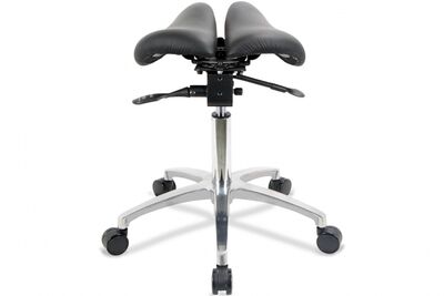 Satulatuoli kaksiosaisella istuimella Toppe 40/2 musta