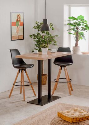 QUADRATO baaripöytä 120 tammi/musta