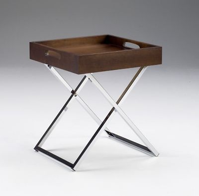 Felix tarjoilupöytä pähkinä/kromi