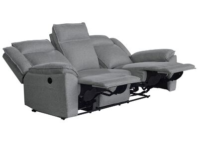 GOMEZ 3-istuttava mekanismisohva sähkösäädöllä vaaleanharmaa