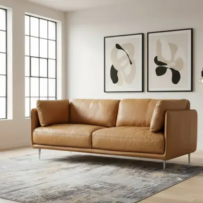 Moon 3-istuttava sohva ruskea