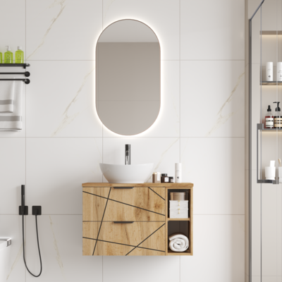 Soikea LED-kylpyhuoneen peili 50/90 cm