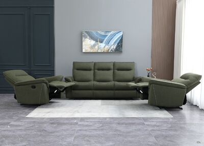 WESLEY 3-istuttava mekanismisohva vihreä