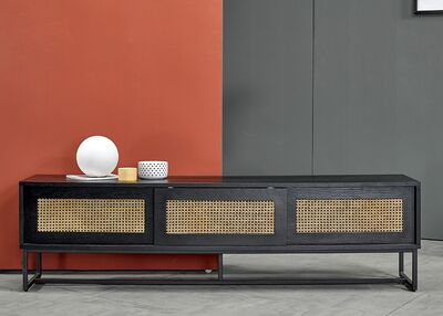 TV-taso 80102-1 mustatammi/rottinki