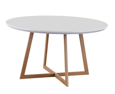 Granada ruokapöytä 110cm valkoinen/luonnonväri