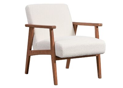 KIARA lepotuoli valkoinen boucle