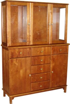 Casablanca senkki keskilaatikoilla+lasikaappi 135 kirsikka