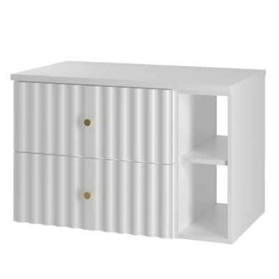 AQUA-02 Allaskaappi työtasolla 80 cm matta valkoinen