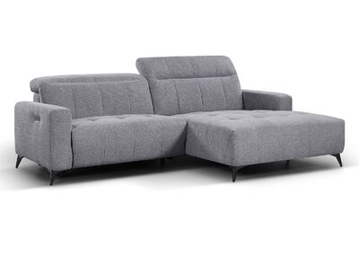 Elmira kulmadivaani oikean kätinen vaaleanharmaa