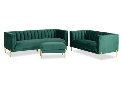 COPENHAGEN 3-istuttava sohva vihreä (Monolith 37)