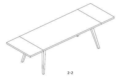 Amora ruokapöydan jatkolevy 44cm 2kpl