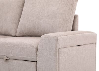Kyöto kulmadivaan vuoteella vasemman kätinen beige