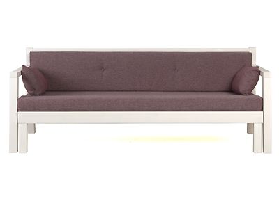 Aamu levitettävä laverisohva+taittopatjasarja kuultovalkoinen