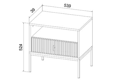Maggiore yöpöytä musta