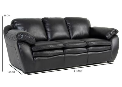 Denver 3-istuttava sohva musta (35753)