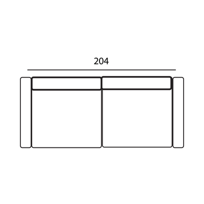 Amos 3-istuttava nahkasohva