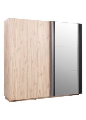 Allmo 15 liukuovivaatekaappi tammi/antrasiitti