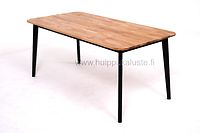 Mari ruokapöytä 170x85cm musta/tammi