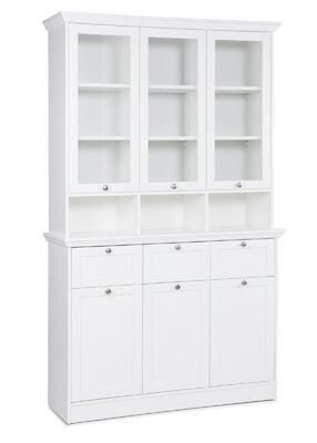 LANDWOOD vitriinikaappi 50 valkoinen