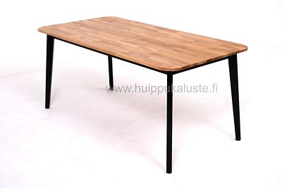 Mari ruokapöytä 170x85cm musta/tammi